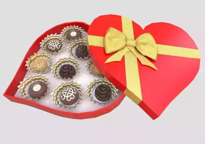 HEAD CHOCOLATE BOX Low-poly 3D model