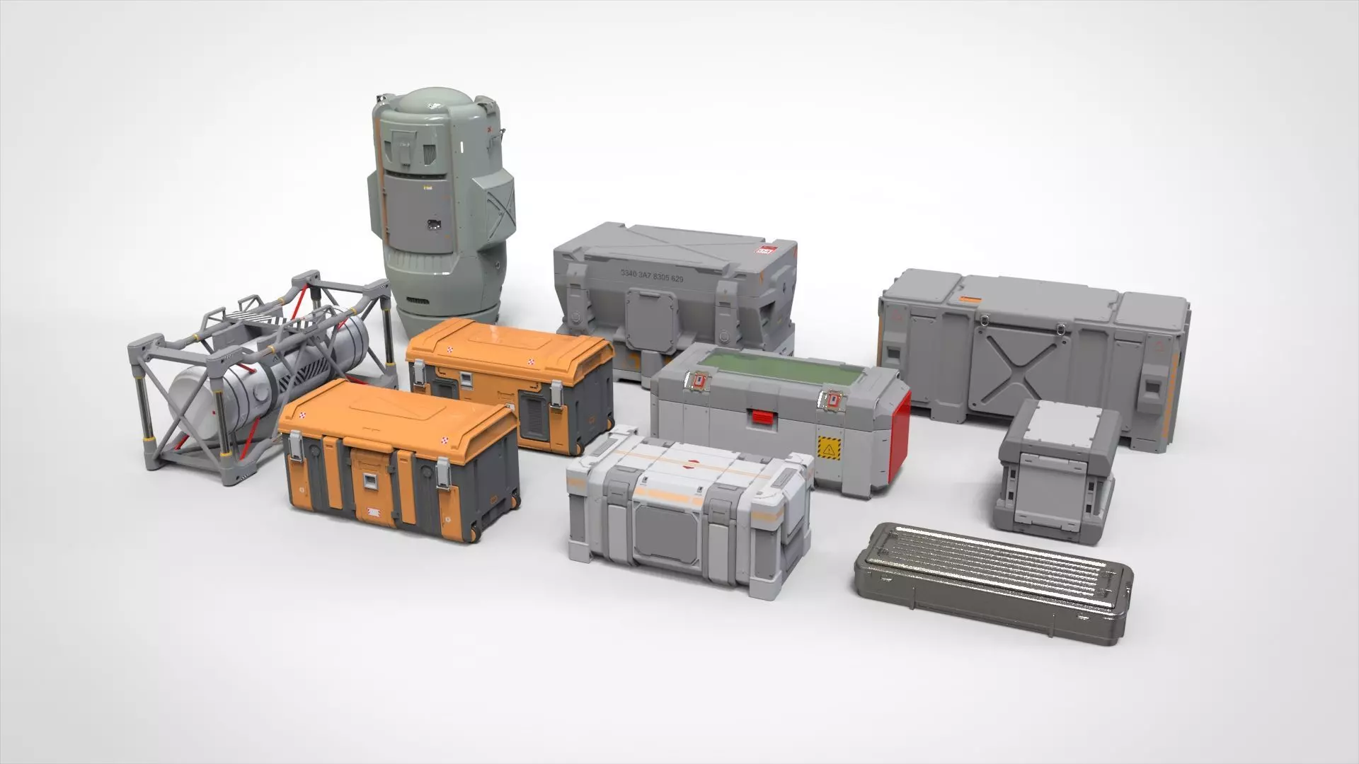 sci fi Container 3 3D model_0