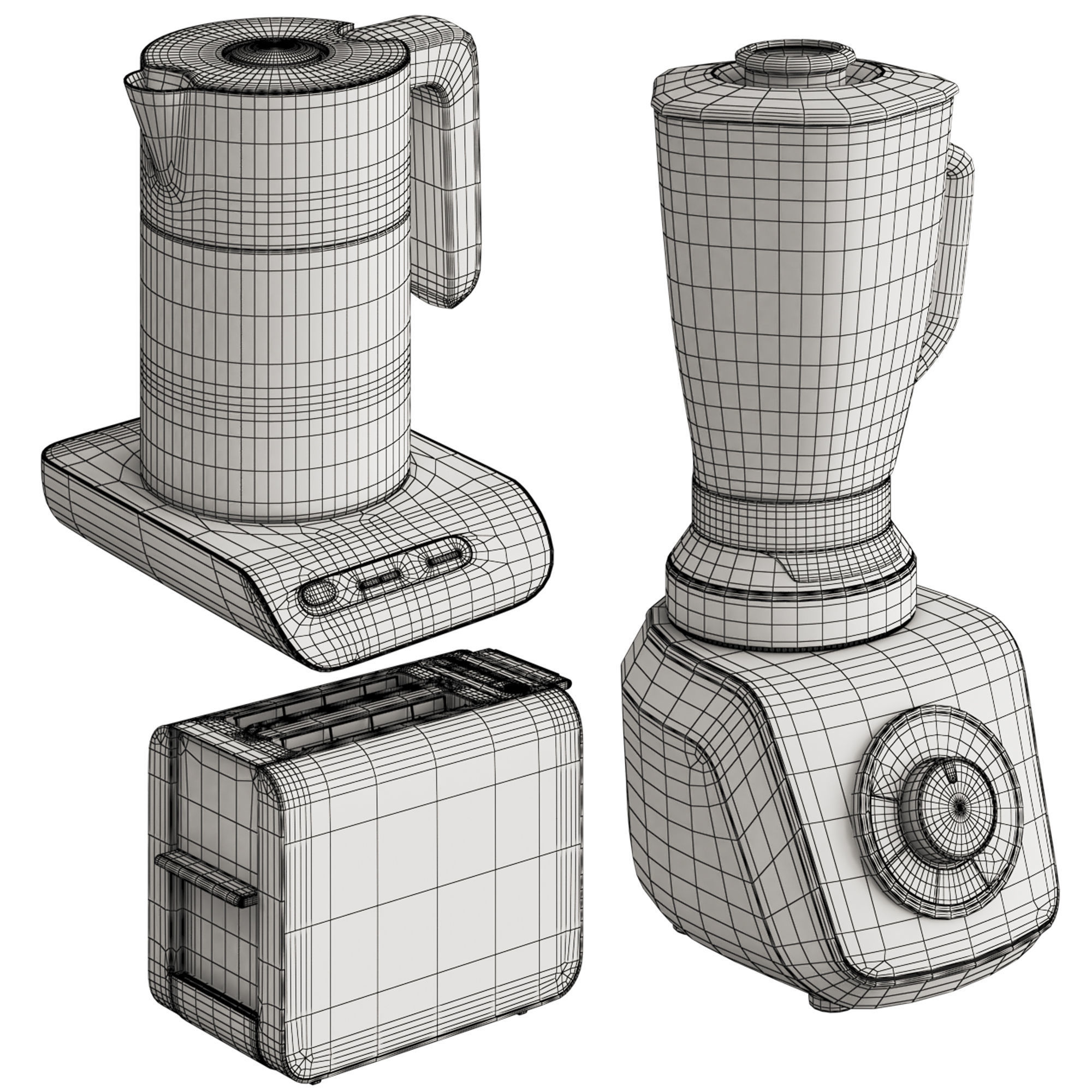 Bosch Small Kitchen Appliances Black 3D model_1