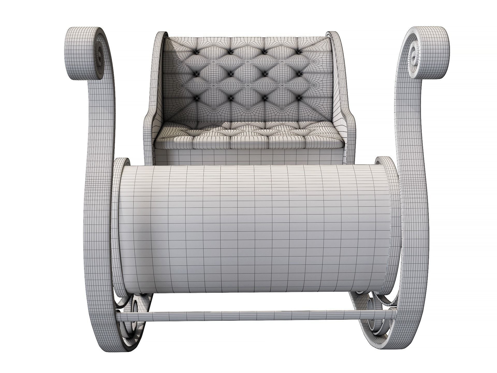 Christmas Santa Claus sleigh best holiday attribute Low-poly 3D model_8