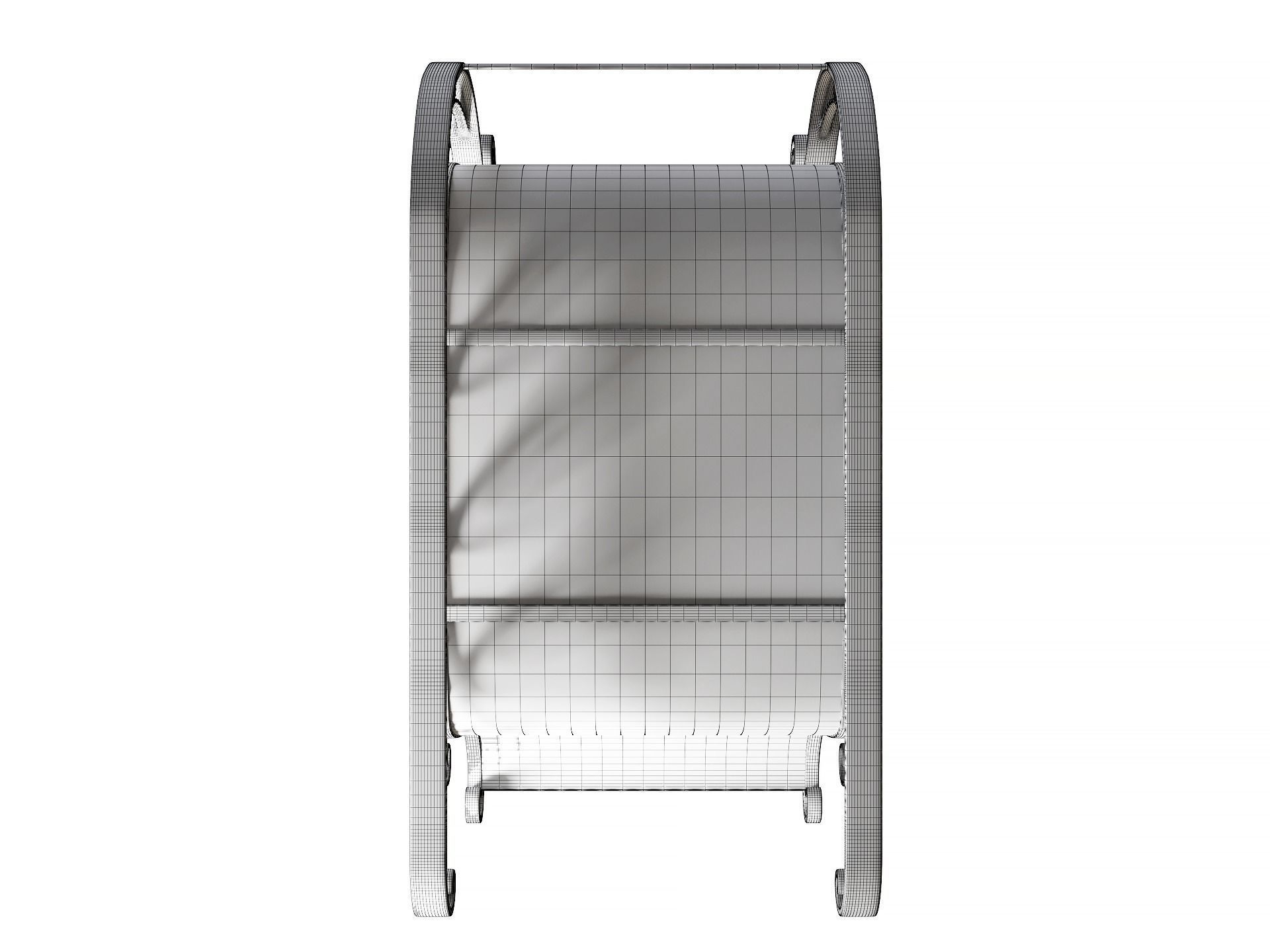 Christmas Santa Claus sleigh best holiday attribute Low-poly 3D model_9