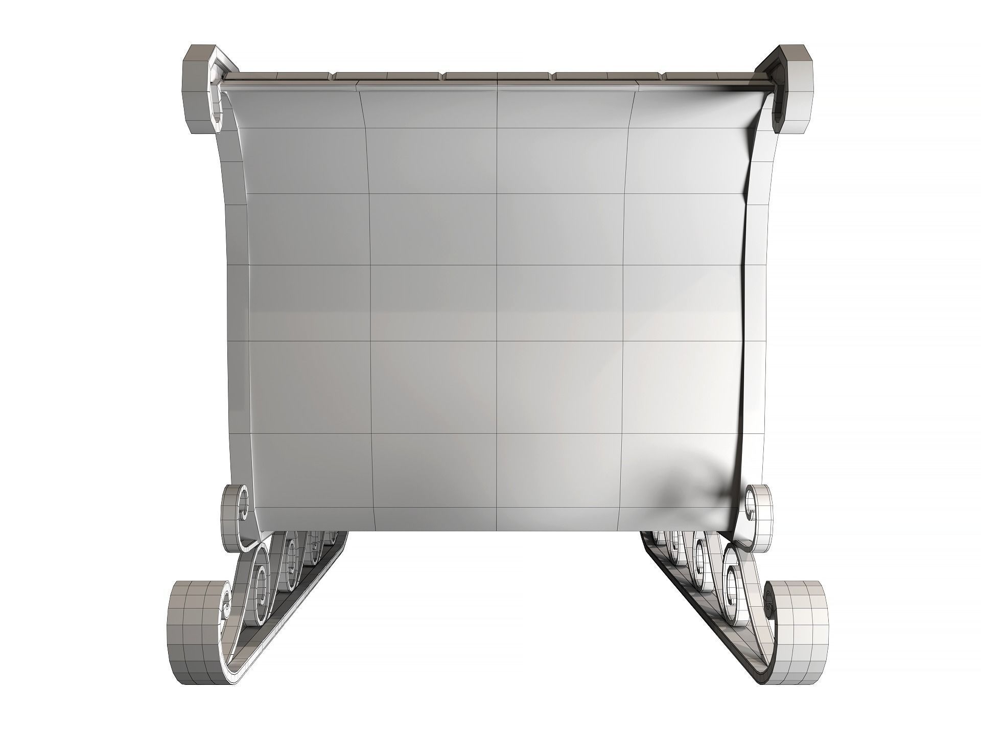 Christmas Santa Claus sleigh best holiday attribute Low-poly 3D model_17