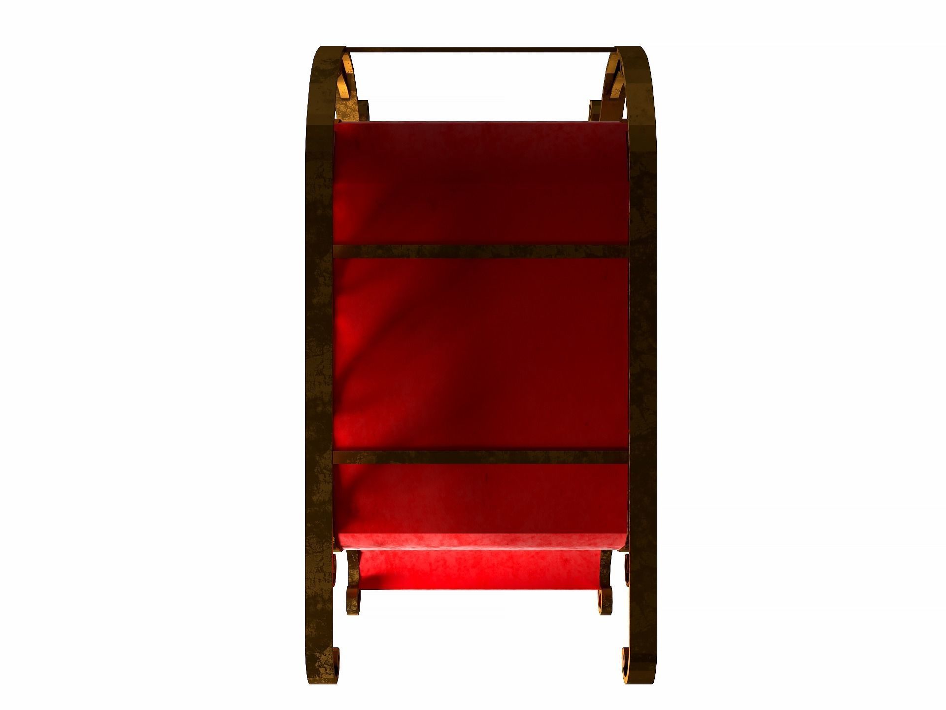 Christmas Santa Claus sleigh best holiday attribute Low-poly 3D model_14