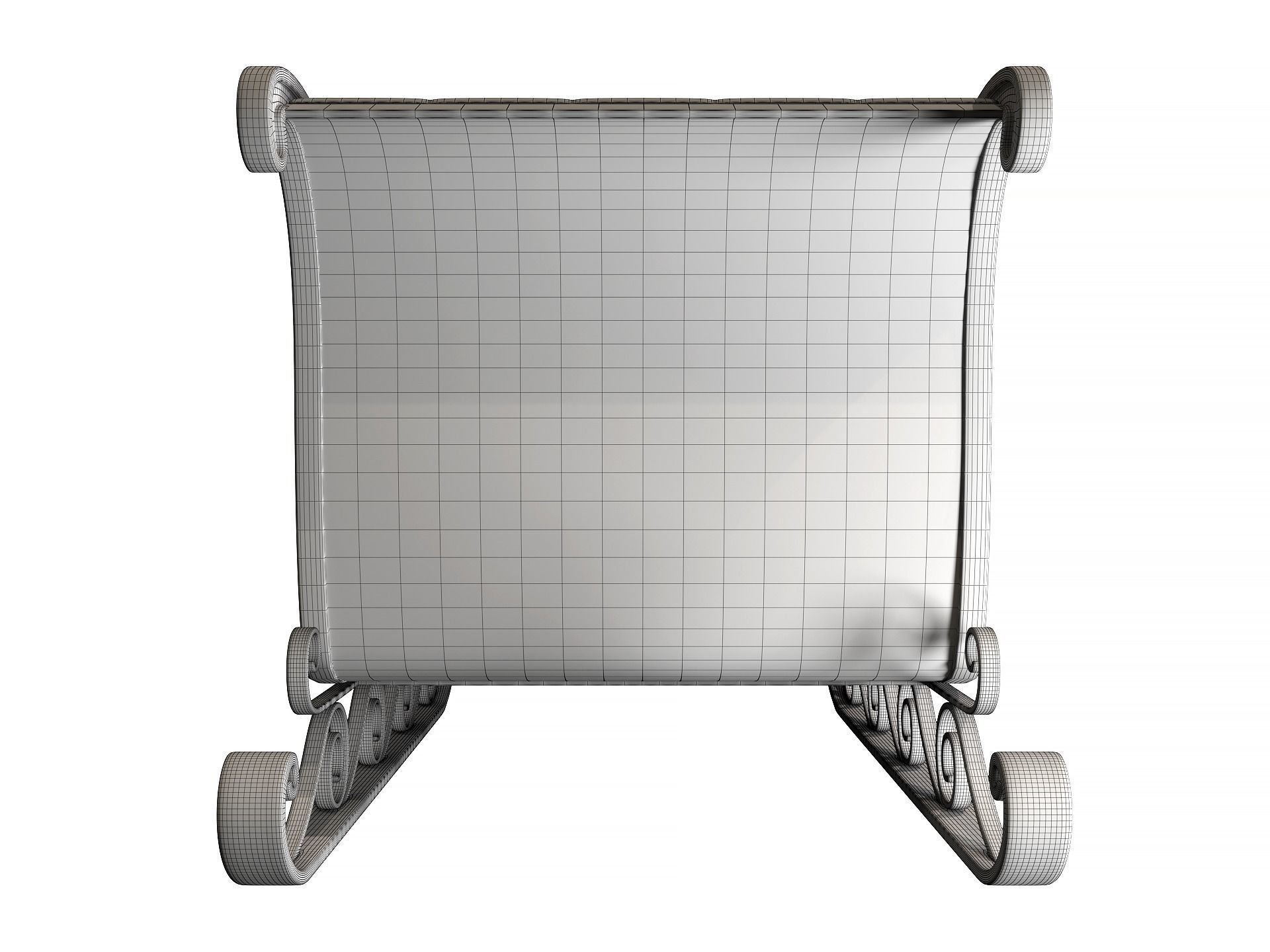 Christmas Santa Claus sleigh best holiday attribute Low-poly 3D model_7