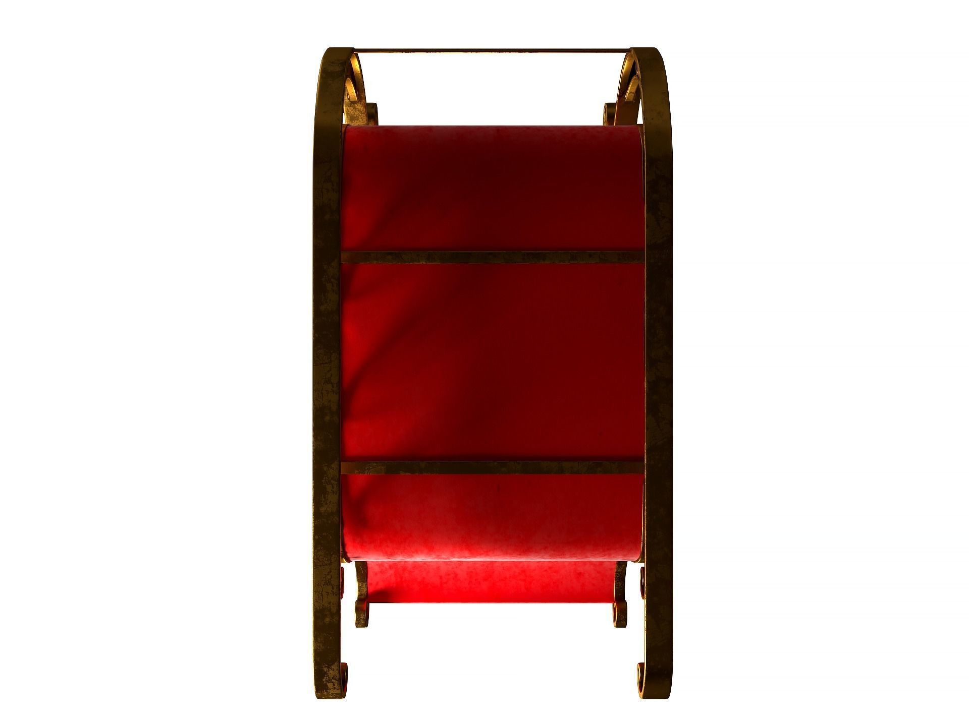 Christmas Santa Claus sleigh best holiday attribute Low-poly 3D model_4