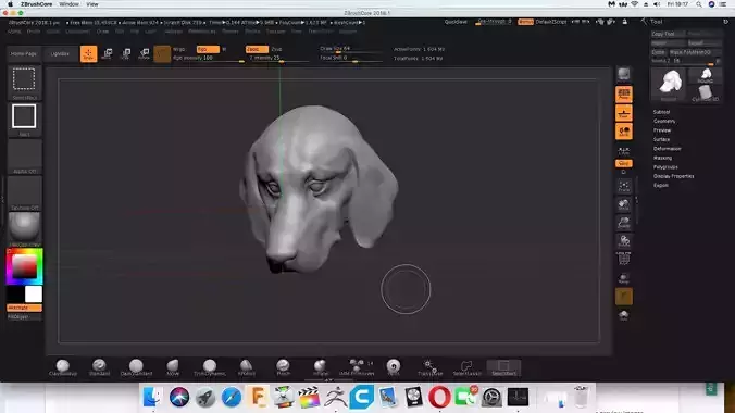 hound computer screen showing dog