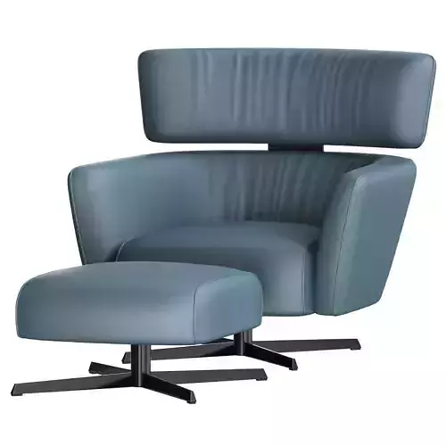 GEORGE Leather armchair