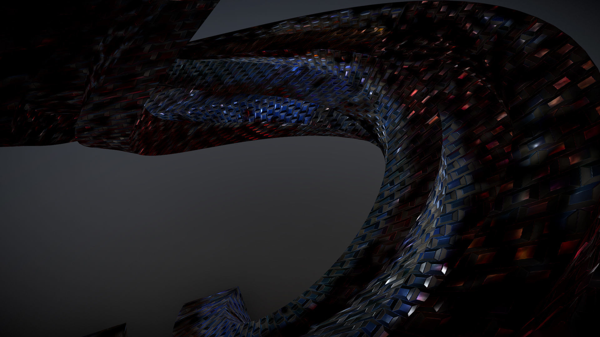 Curved Futuristic Building 3D model_4