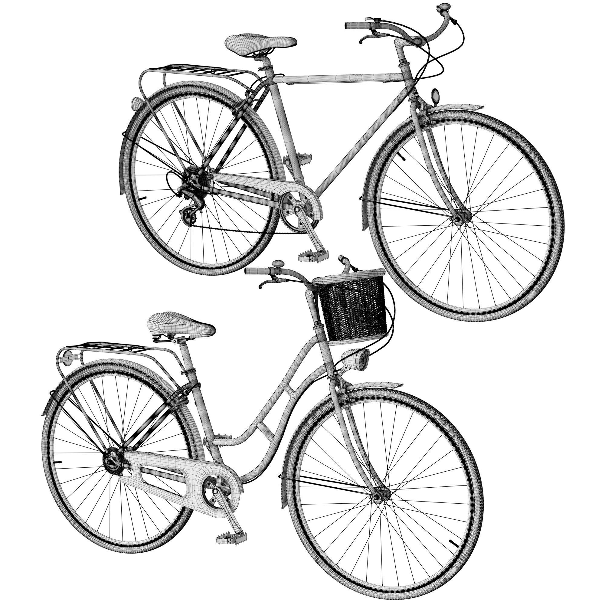 Retro Bicycles 3D model_3