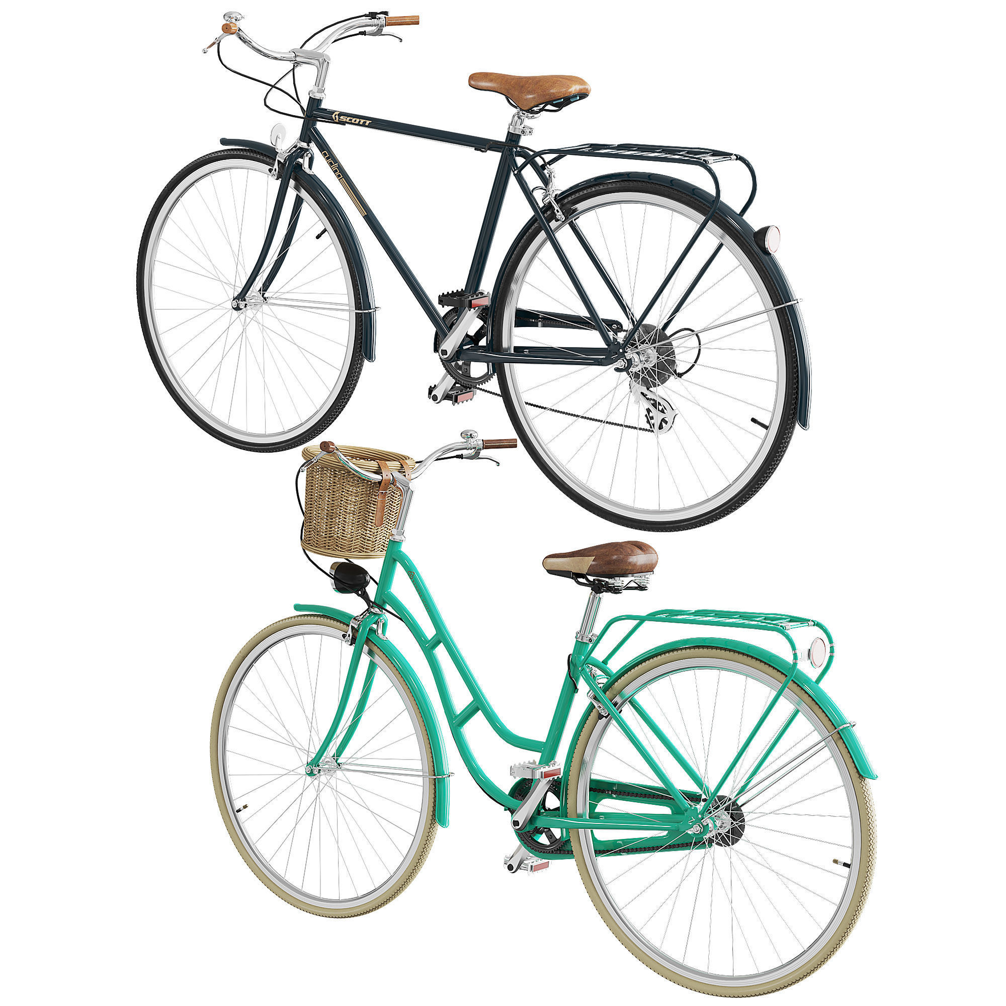 Retro Bicycles 3D model_1