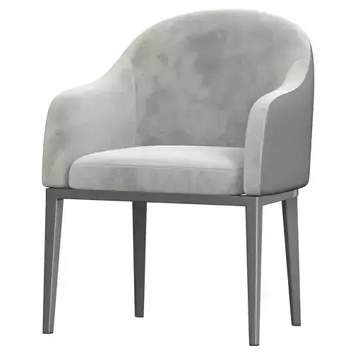 chair with velvet upholstered seat and metal legs