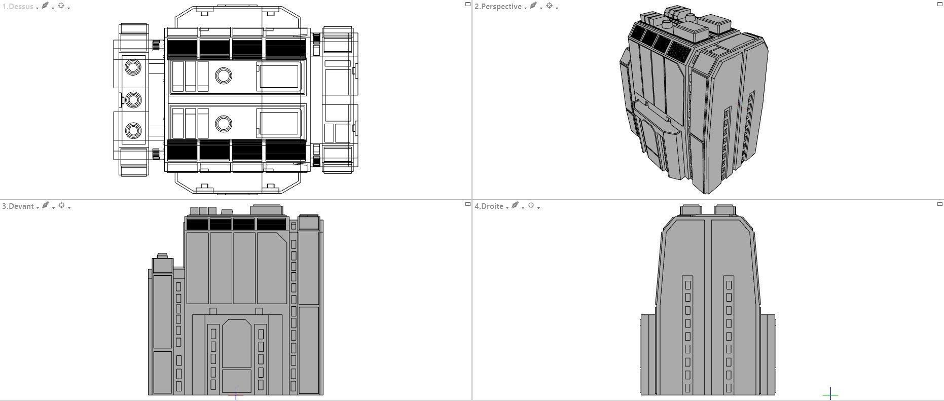 Star Wars - 14 SCIFI IMPERIAL FUTURISTIC BUILDINGS PACK Low-poly 3D model_16