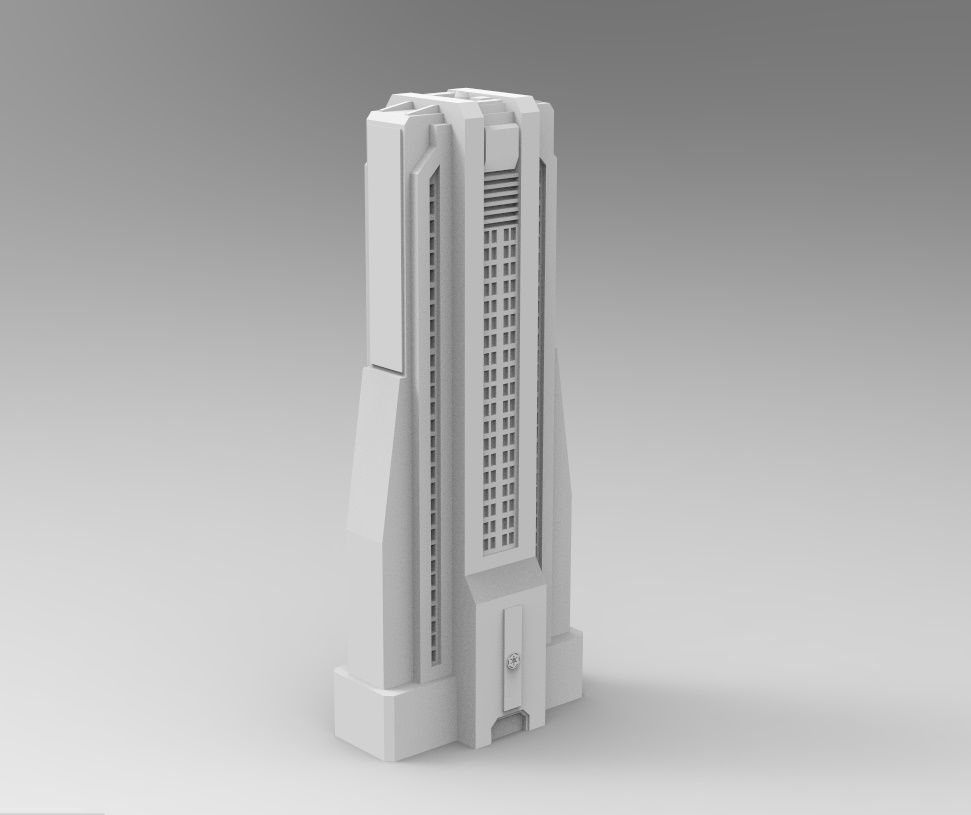 Star Wars - 14 SCIFI IMPERIAL FUTURISTIC BUILDINGS PACK Low-poly 3D model_2