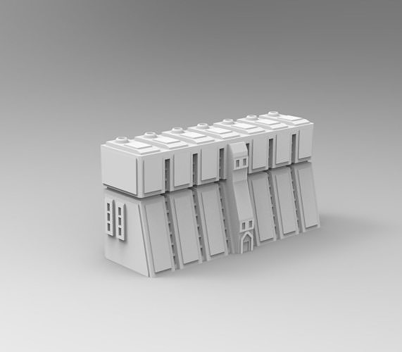 Star Wars - 14 SCIFI IMPERIAL FUTURISTIC BUILDINGS PACK Low-poly 3D model 4