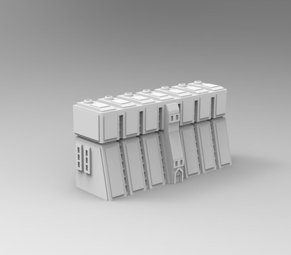 Star Wars - 14 SCIFI IMPERIAL FUTURISTIC BUILDINGS PACK Low-poly 3D model_3