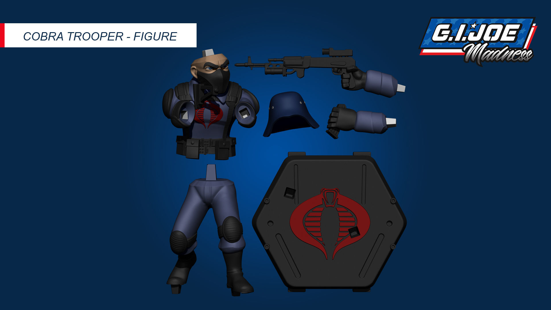 GI JOE characters Cobra Trooper Full figure 3D print model_9