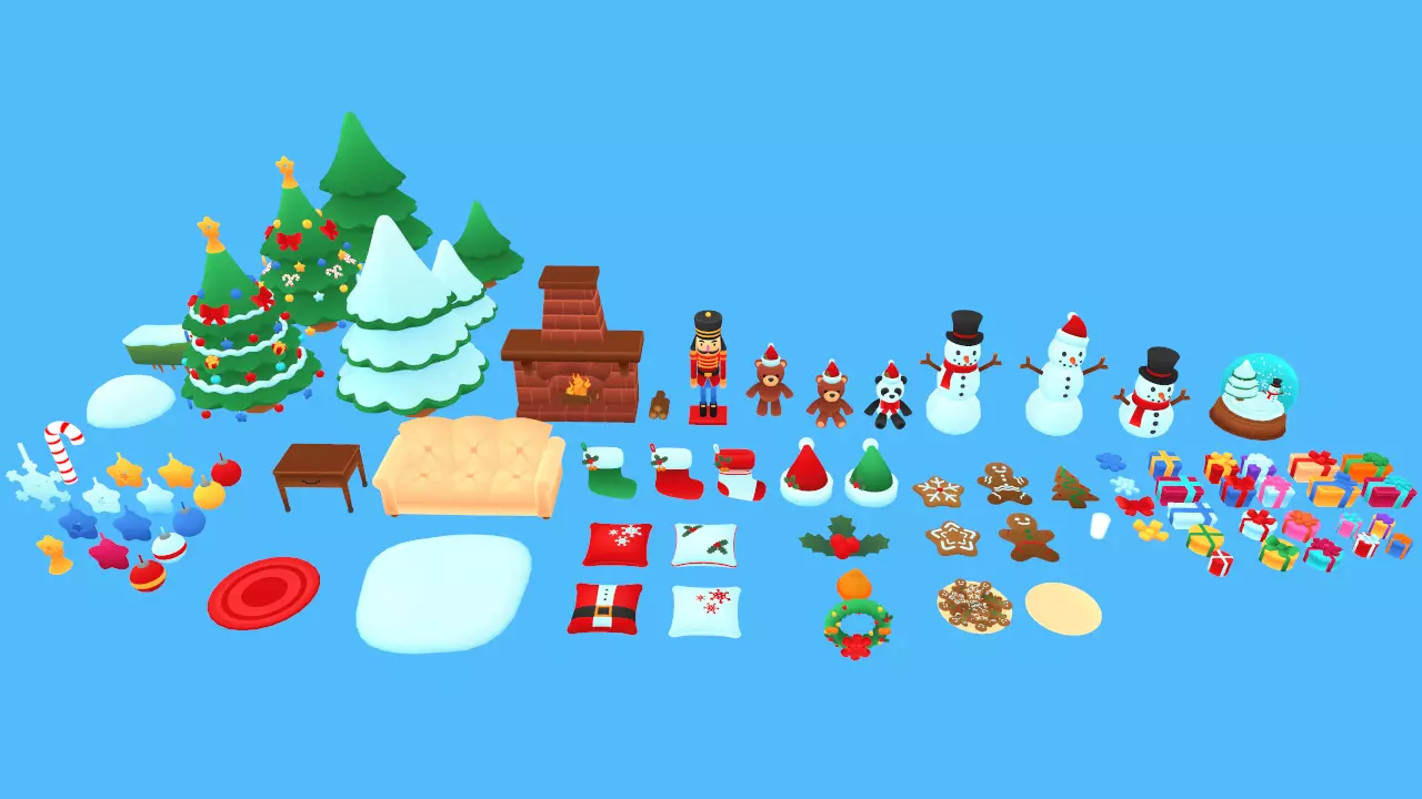 Christmas Toon Assets 3D model