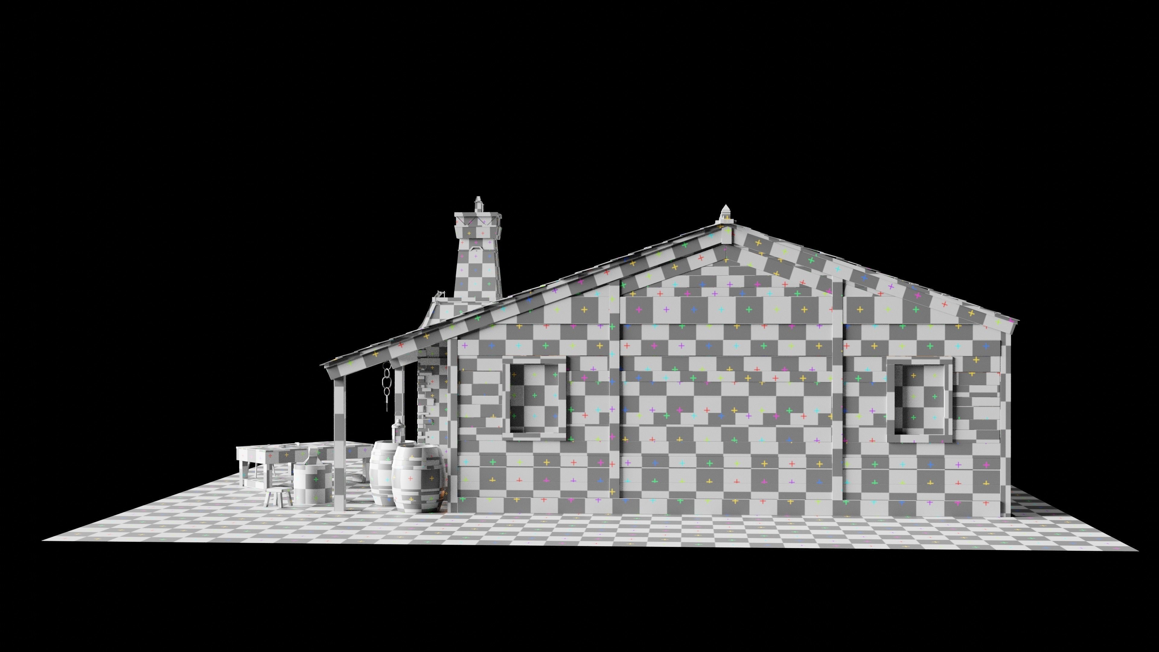 Old Blacksmith House 3D model_12