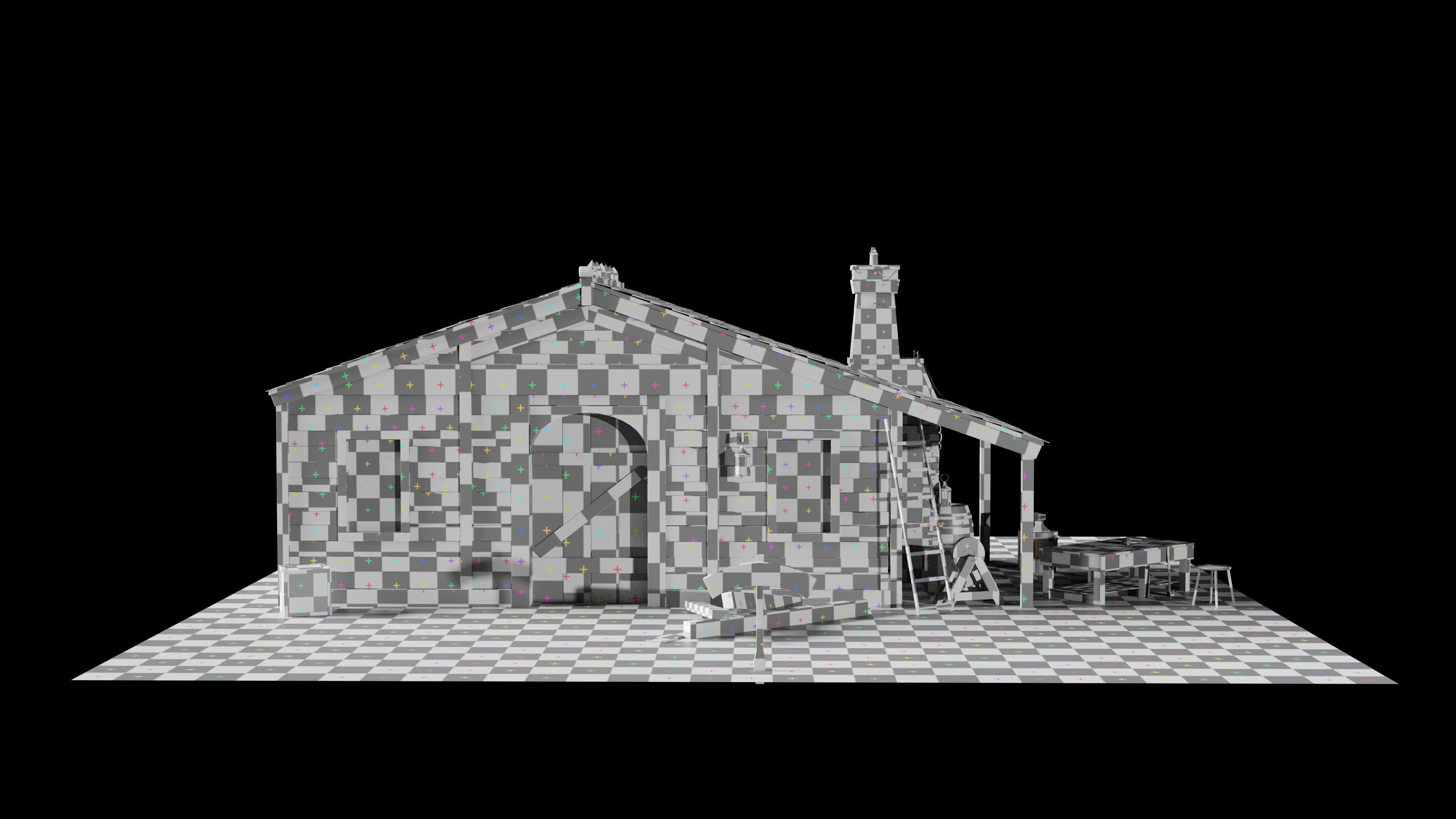 Old Blacksmith House 3D model_11