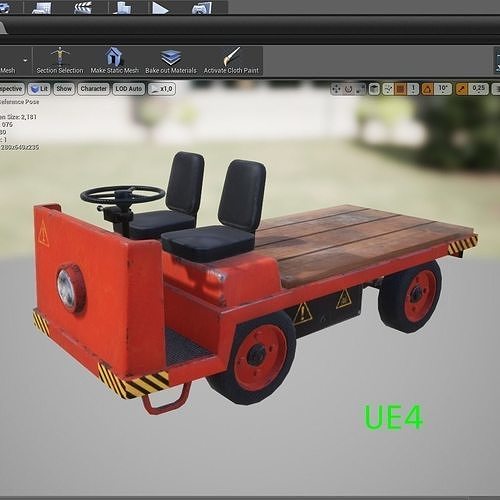 Electric Car Free low-poly 3D model