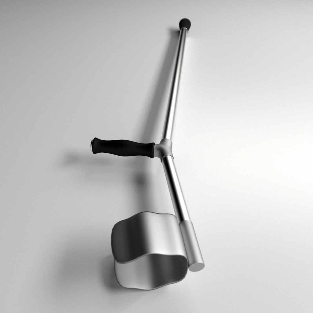Forearm Crutch 3D model_2