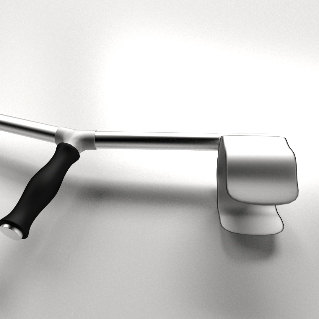 Forearm Crutch 3D model_1