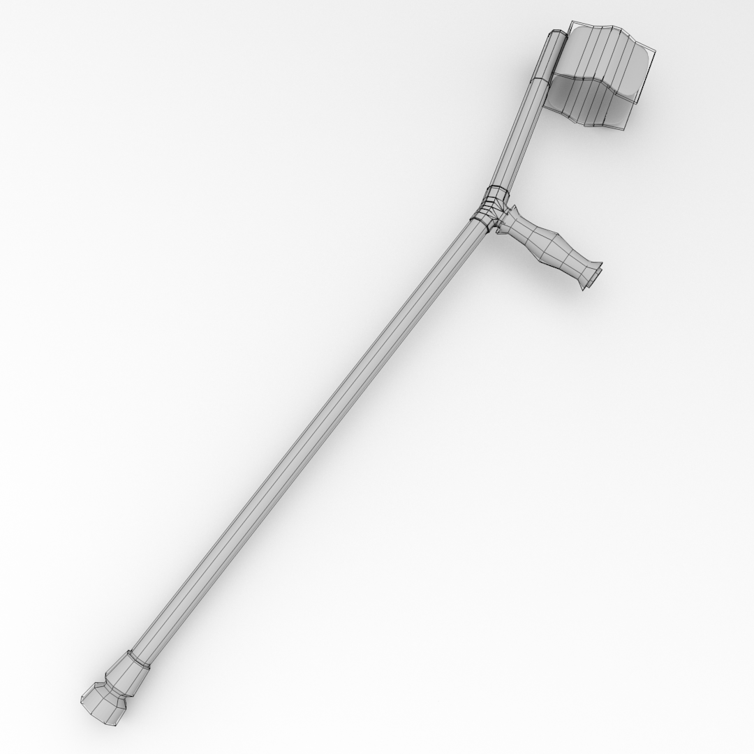 Forearm Crutch 3D model_4