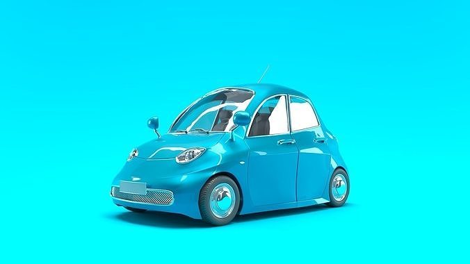 Car Cartoon  Low Poly Low-poly 3D model