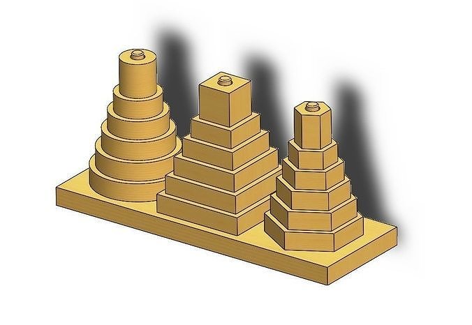 Pyramids - logic toy 3D print model