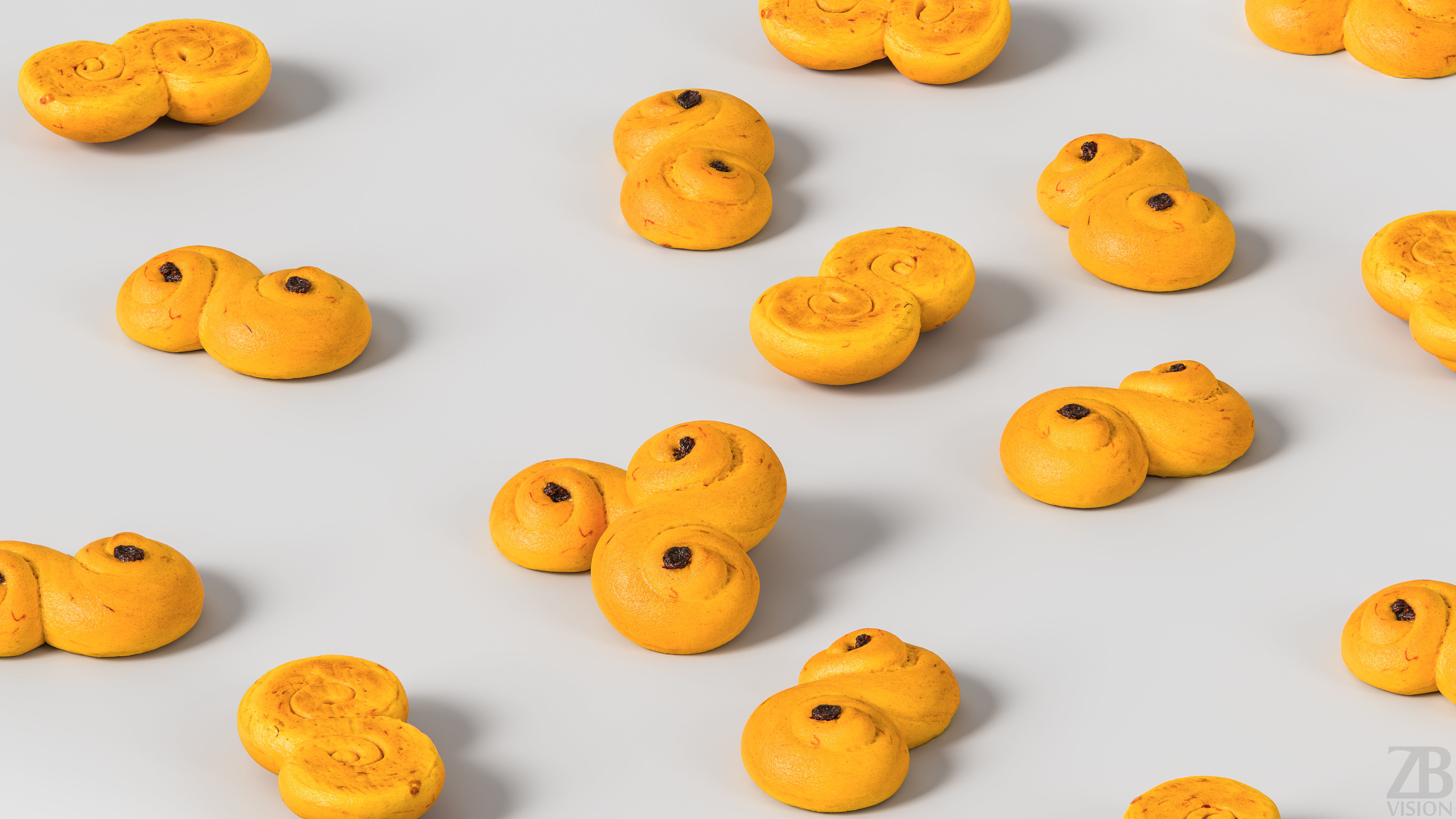 Saffron Bun 3D model_2