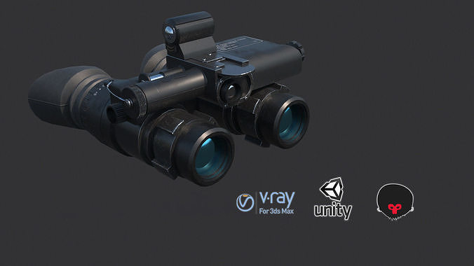 AN-PVS-23  Night vision goggles Low-poly 3D model
