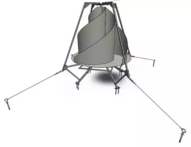 Wind turbine vertical silent 3D model