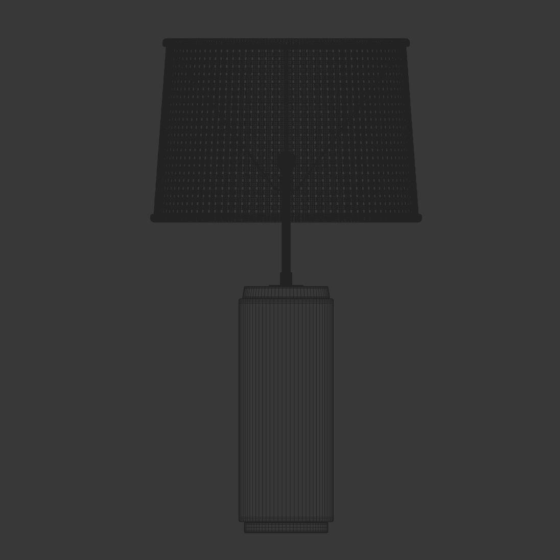 Wooden rattan table lamp 3D model_7