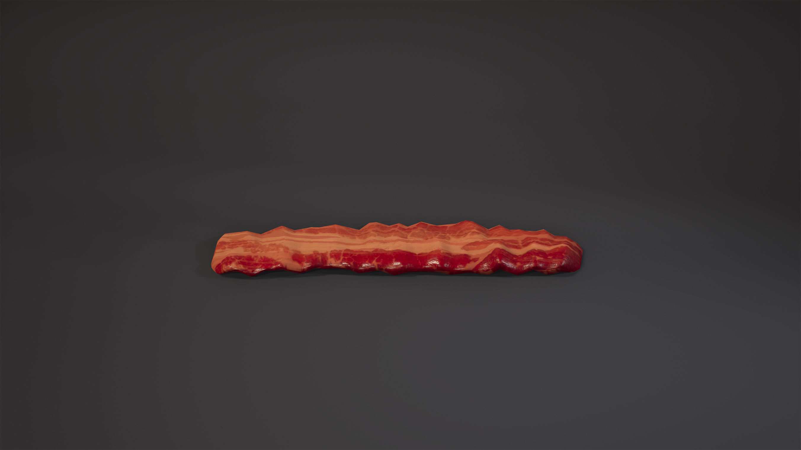 Bacon Game-Ready piece of Low-poly 3D model_1