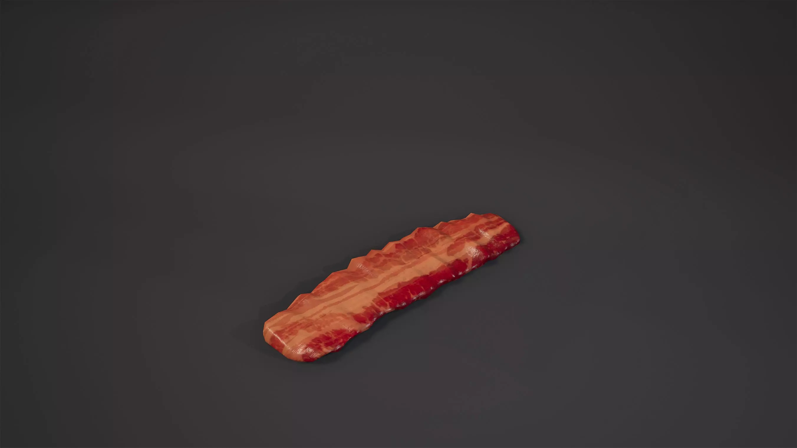 Bacon Game-Ready piece of Low-poly 3D model_0