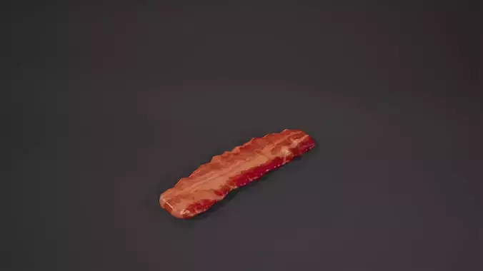 Bacon Game-Ready piece of Low-poly 3D model