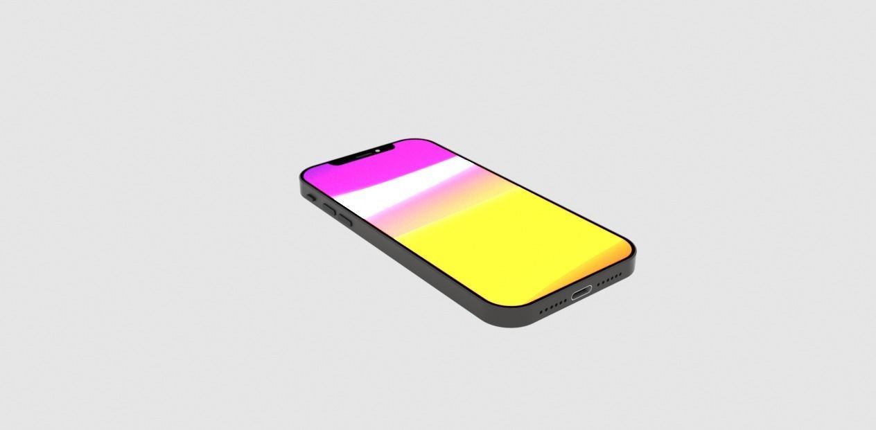 Iphone 12 Low-poly 3D model_3