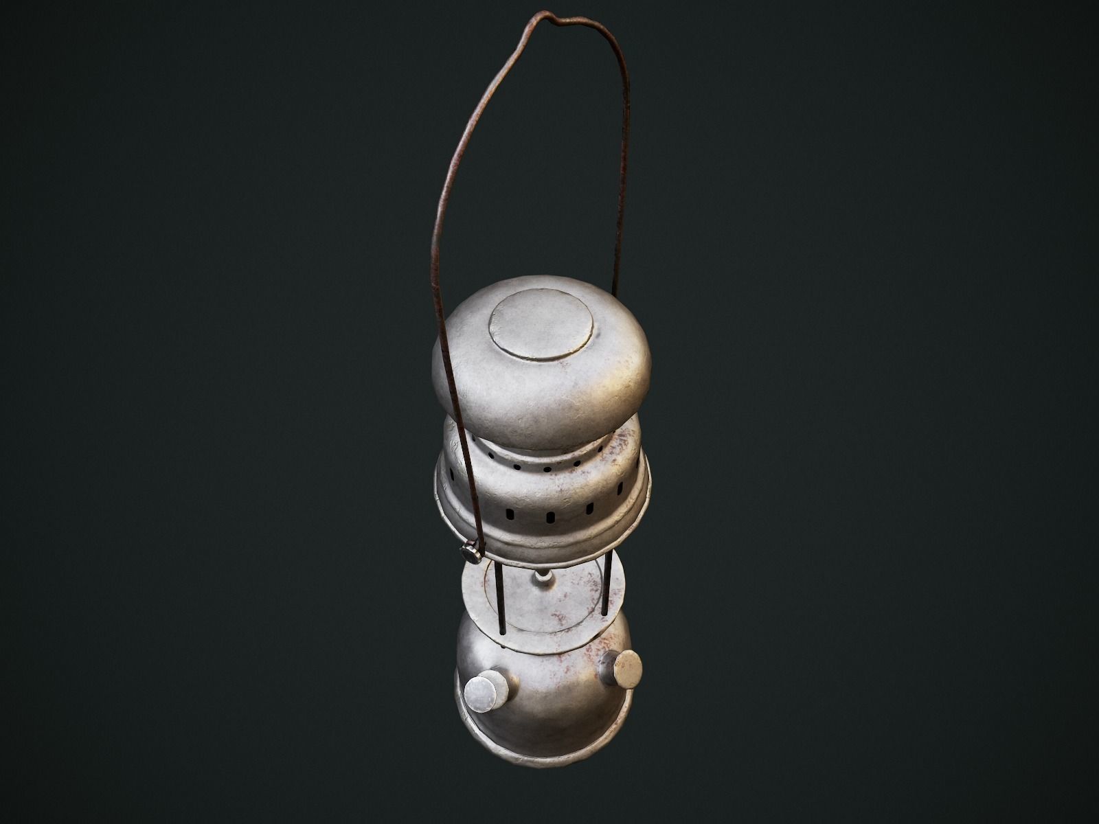 Gas Lamp with 3 textures and 3 LODs - Game Ready Low-poly 3D model_17