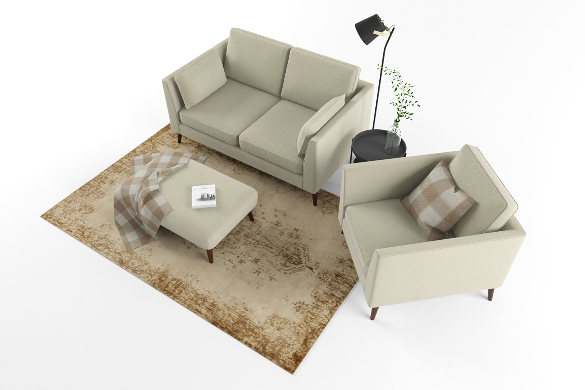 Sofa Cameron Set 3D model_1
