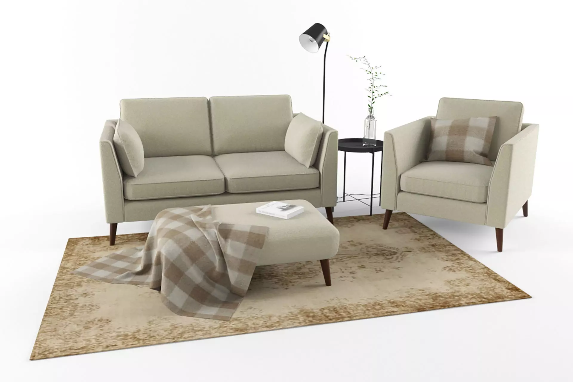 Sofa Cameron Set 3D model_0