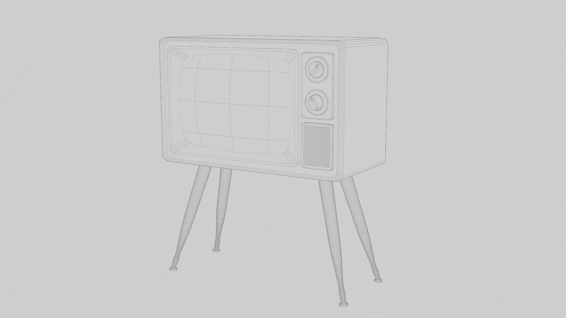 Television 70s 3D model_3