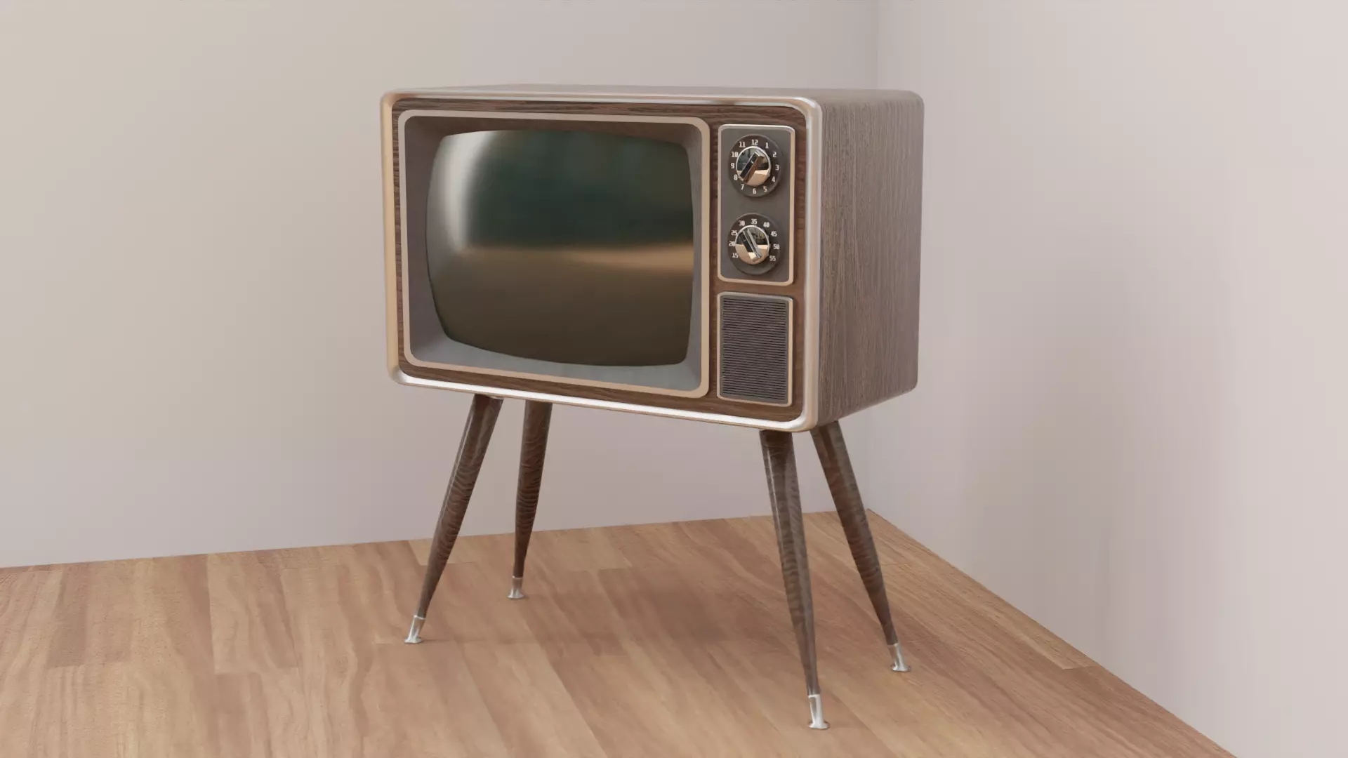 Television 70s 3D model_0