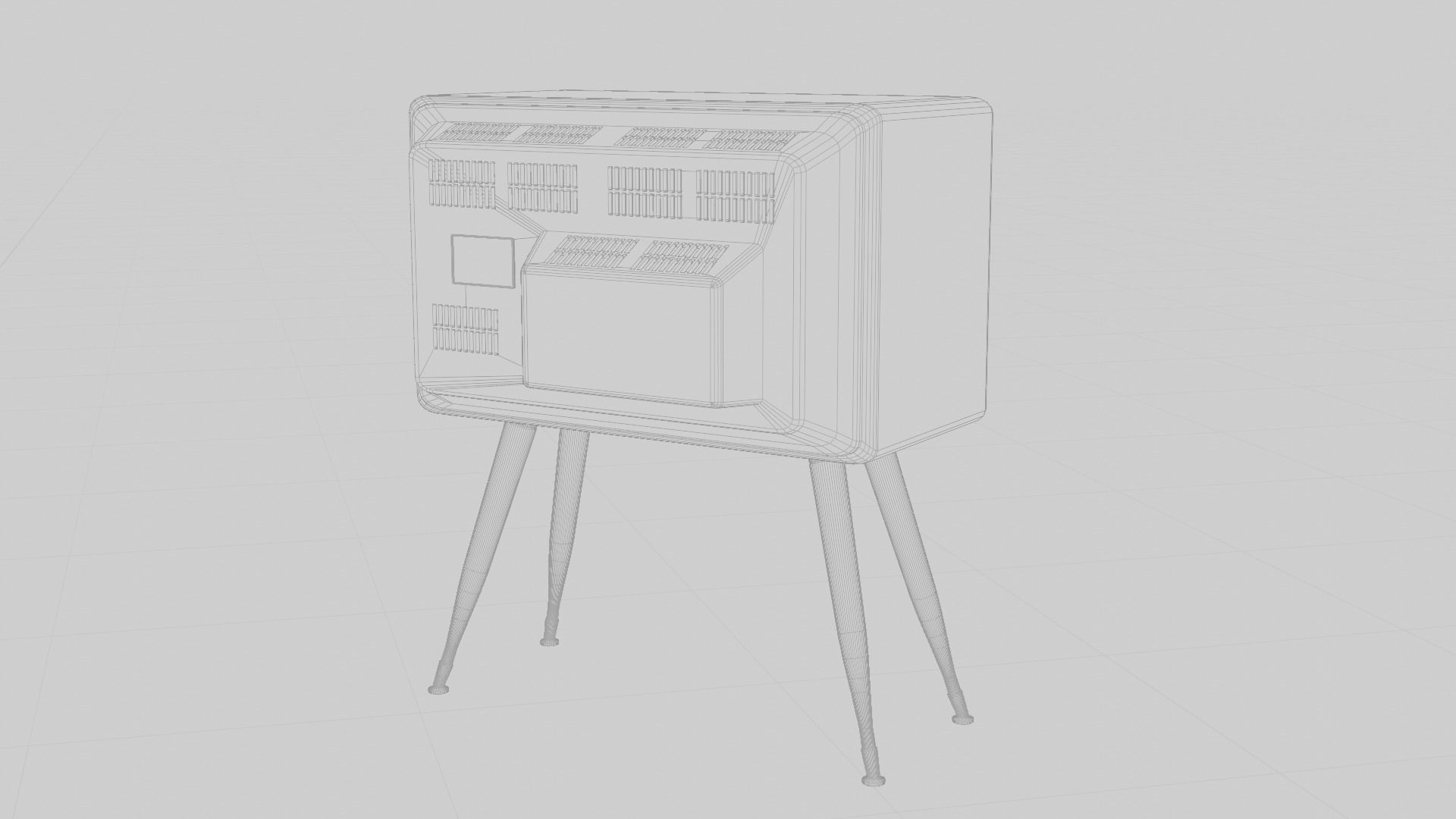 Television 70s 3D model_4