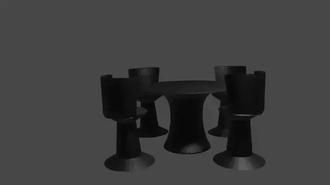 modern table and chairs