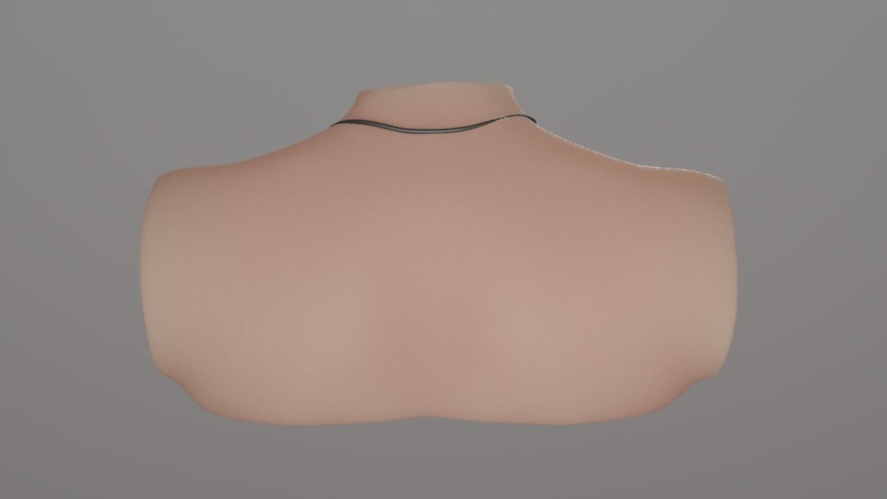 Modo Torso Bust for Jewelry display 3D model_3