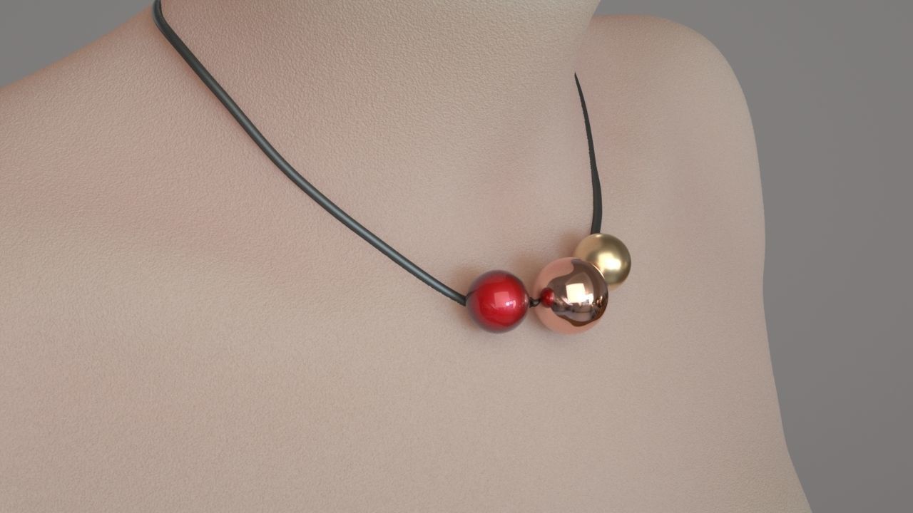 Modo Torso Bust for Jewelry display 3D model_2