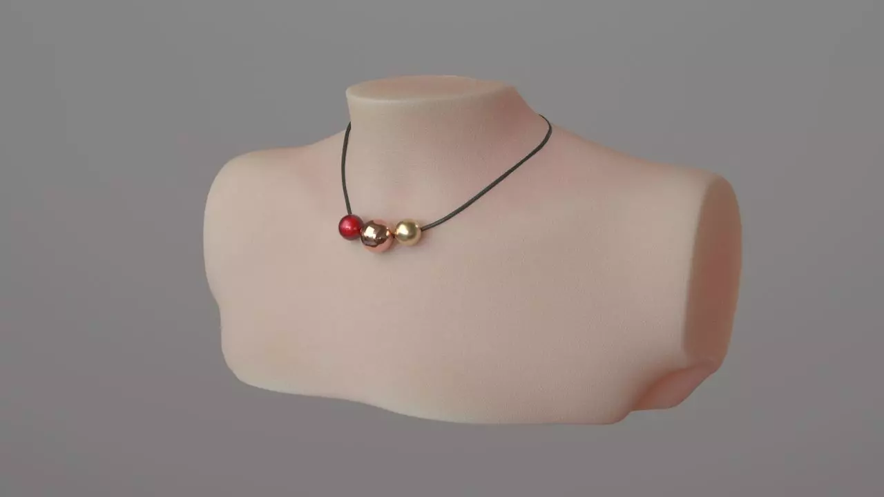 Modo Torso Bust for Jewelry display 3D model_0