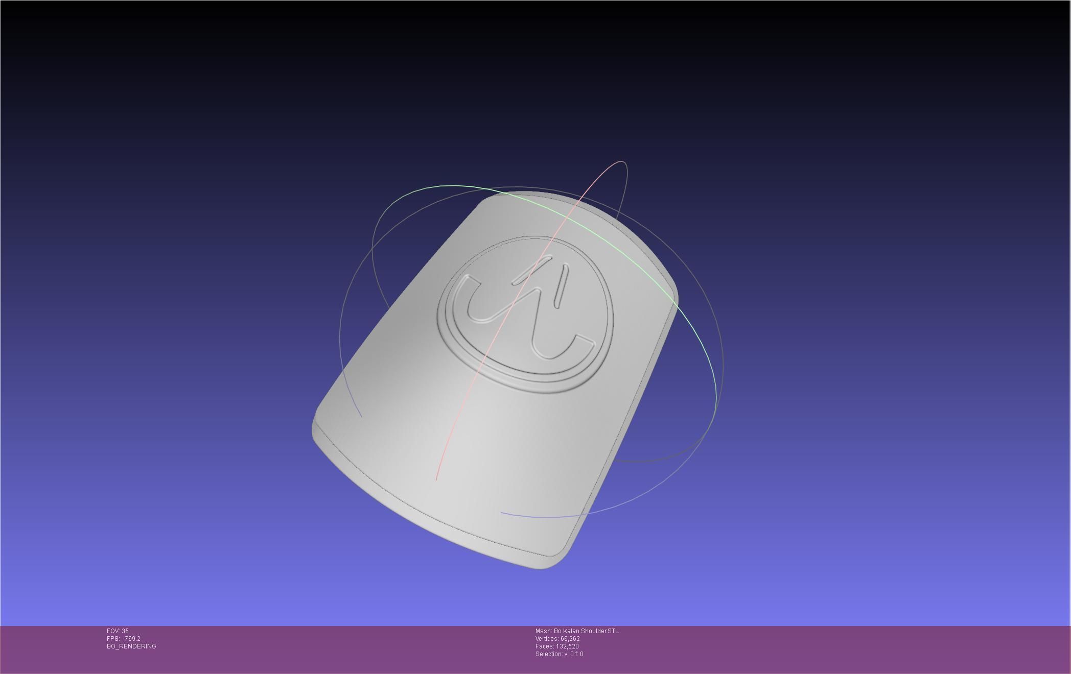 Star Wars The Mandalorian Bo-Katan Shoulder Piece 3D print model_90