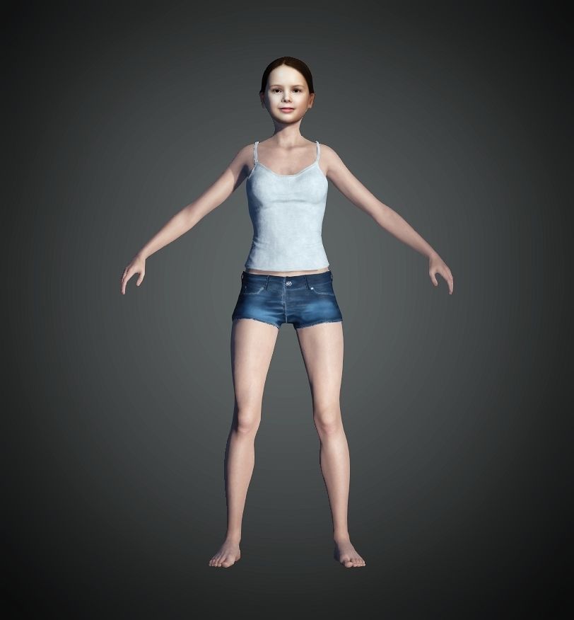Unity Digital Human HS001 Free 3D model_1
