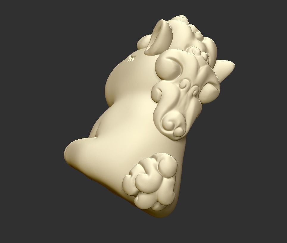 unicorn figurine 3D print model_4